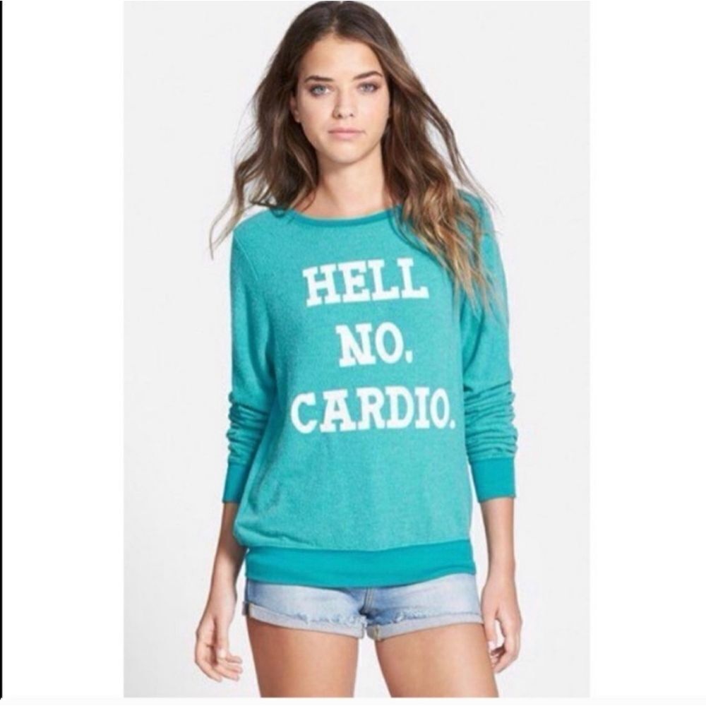 Wildfox‎ Hell No Cardio Sweatshirt Size Small